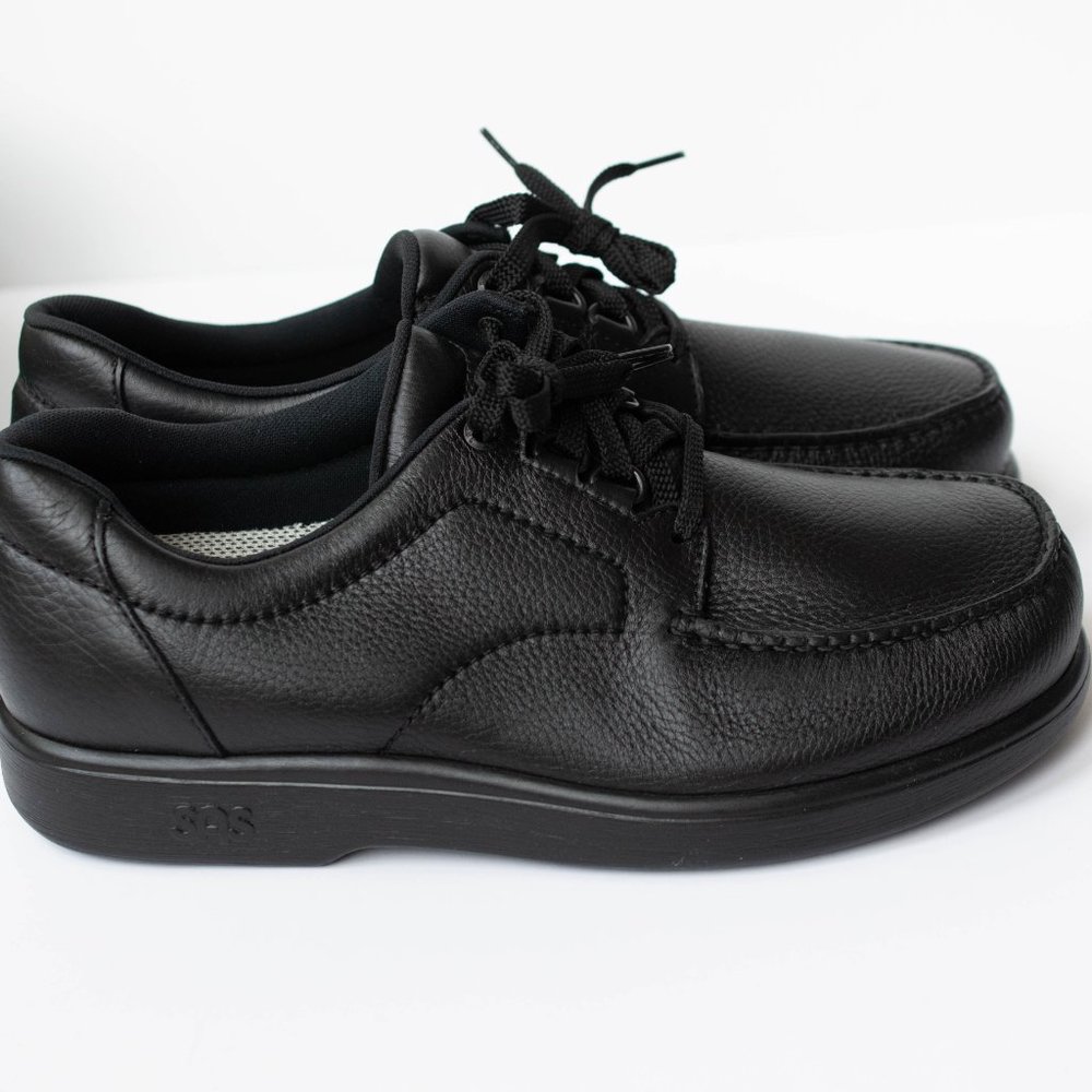 SAS Bout Time Black Leather Shoes, NEW, Size11.5 WW, Soft and Comfortable - Picture 9 of 13